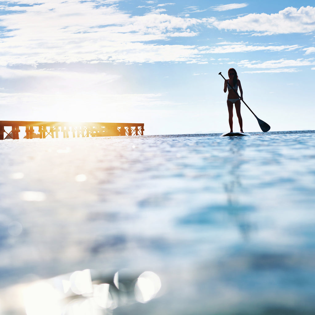 Water Strider SUP paddleboarding in the sea, su, summer