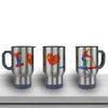 Silver "I Love SUP" Stainless Steel Thermo Travel Mug