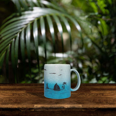 Blue / Silver Paddle Boarding SUP Mug 11oz